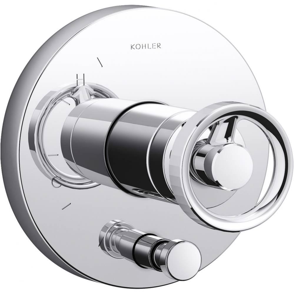 Components™ Rite-Temp® shower valve trim with diverter and Industrial handle, valve not inc