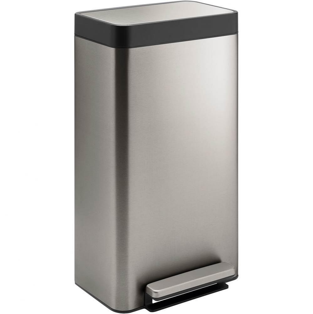 8-gallon loft stainless steel step trash can