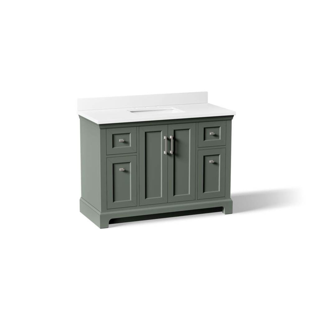 Charlemont 48'' Bathroom Vanity Cabinet With Sink And Quartz Top Umbral Green