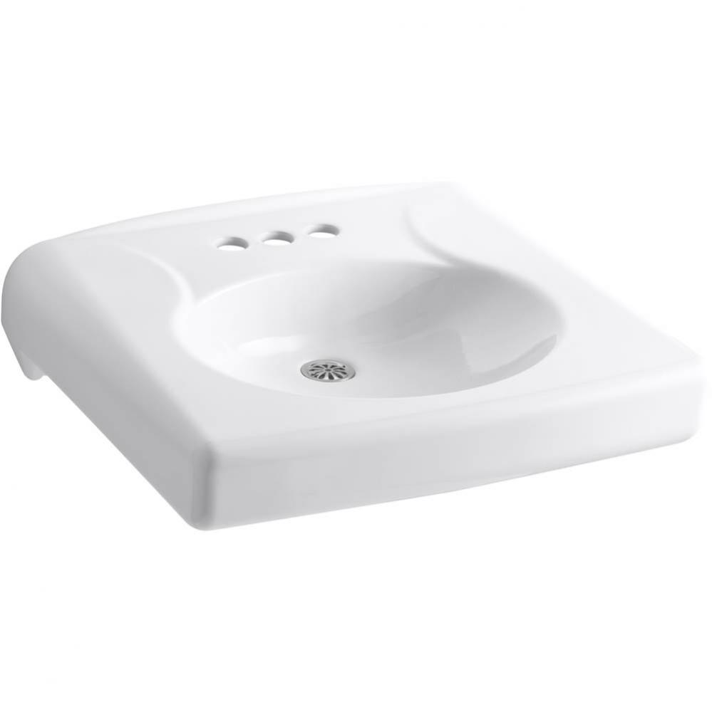 Brenham™ wall-mounted or concealed carrier arm mounted commercial bathroom sink with 4'&apo