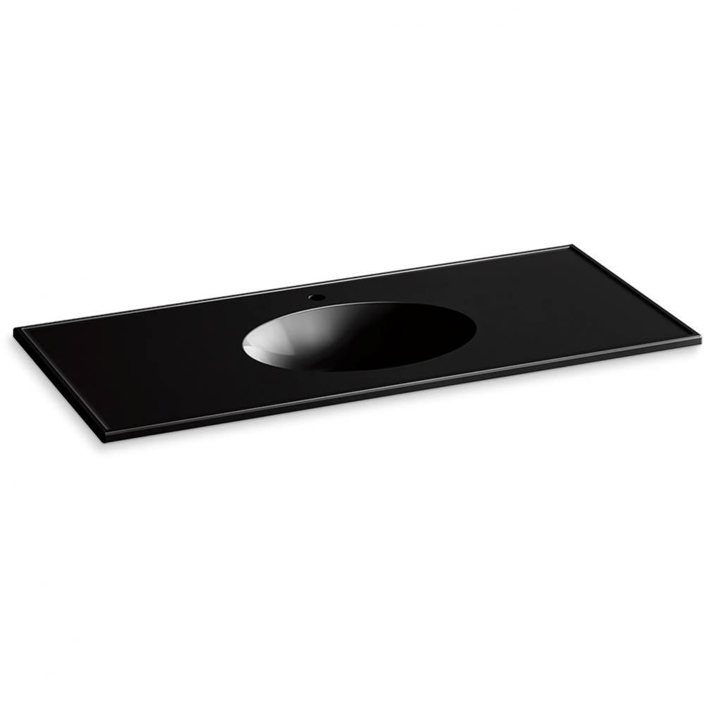 Ceramic/Impressions® 49'' Vitreous china vanity top with integrated oval sink