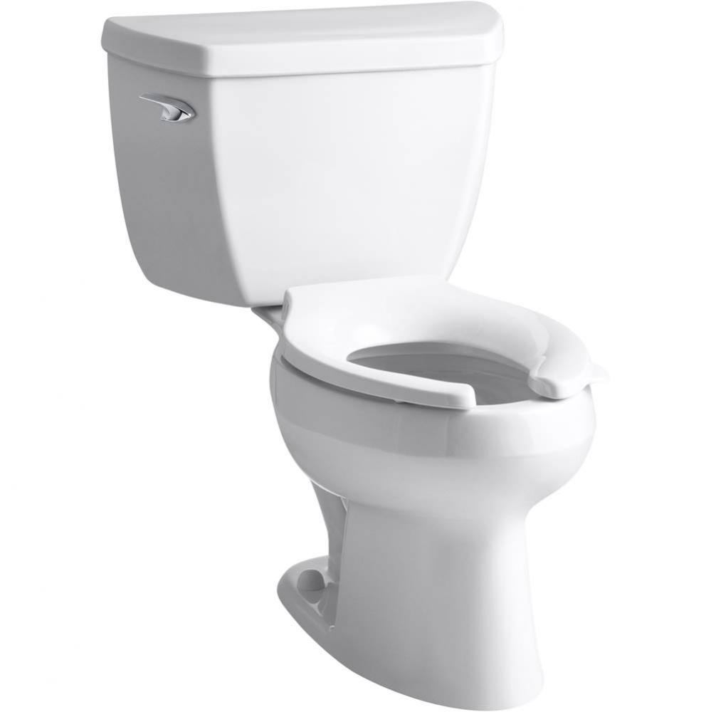 Wellworth® Classic Two-piece elongated 1.6 gpf toilet w/left-hand trip lever and antimicrobia