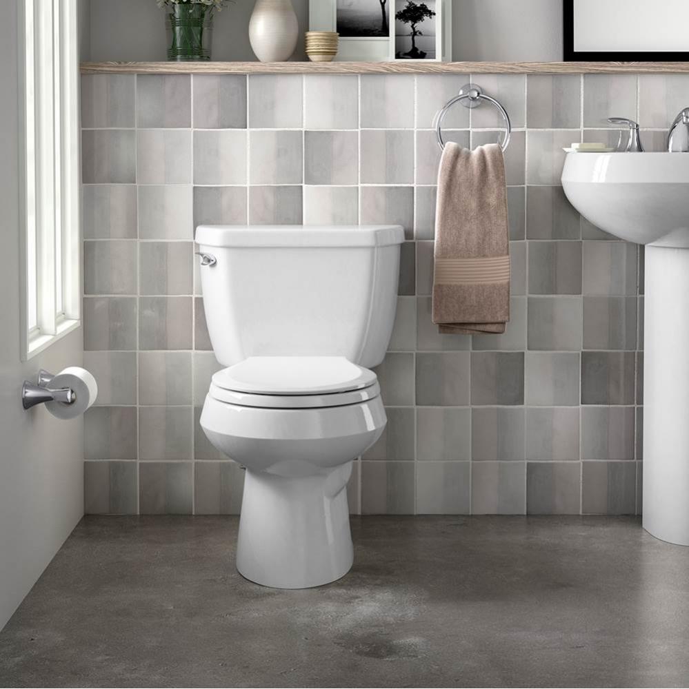 Wellworth Classic 2-Piece 1.28 GPF Round Front Toilet in White with Cachet Q3 Toilet Seat