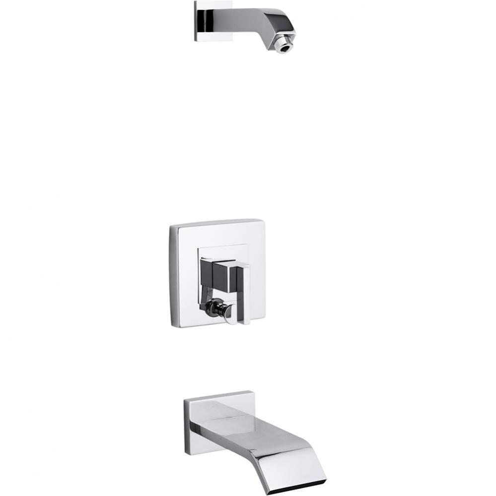 Loure® Rite-Temp® bath and shower trim set with push-button diverter, less showerhead