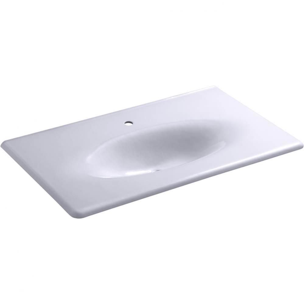 Iron/Impressions® 37'' vanity-top bathroom sink with single faucet hole