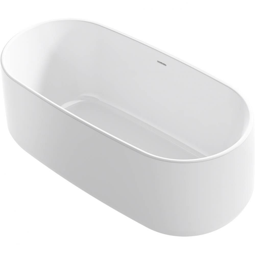 Ceric® 60'' x 29'' freestanding bath with center toe-tap drain