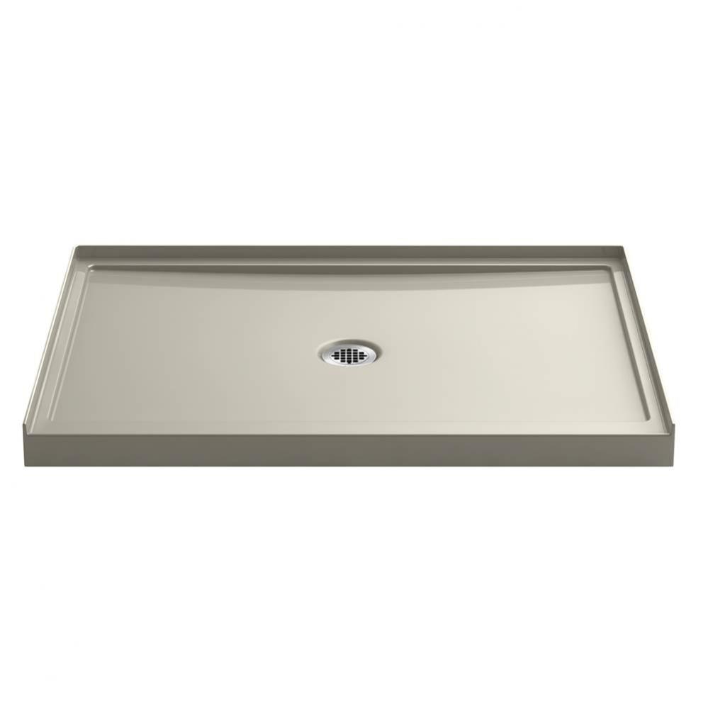 Rely 48-in x 34-in Single-Threshold Shower Base with Center Drain, Sandbar
