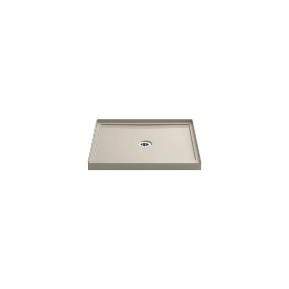 Rely 36-in x 34-in Single-Threshold Shower Base with Center Drain, Sandbar