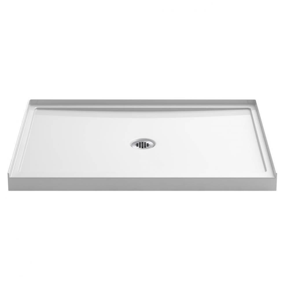 Rely® 48'' x 34'' single-threshold shower base with center drain