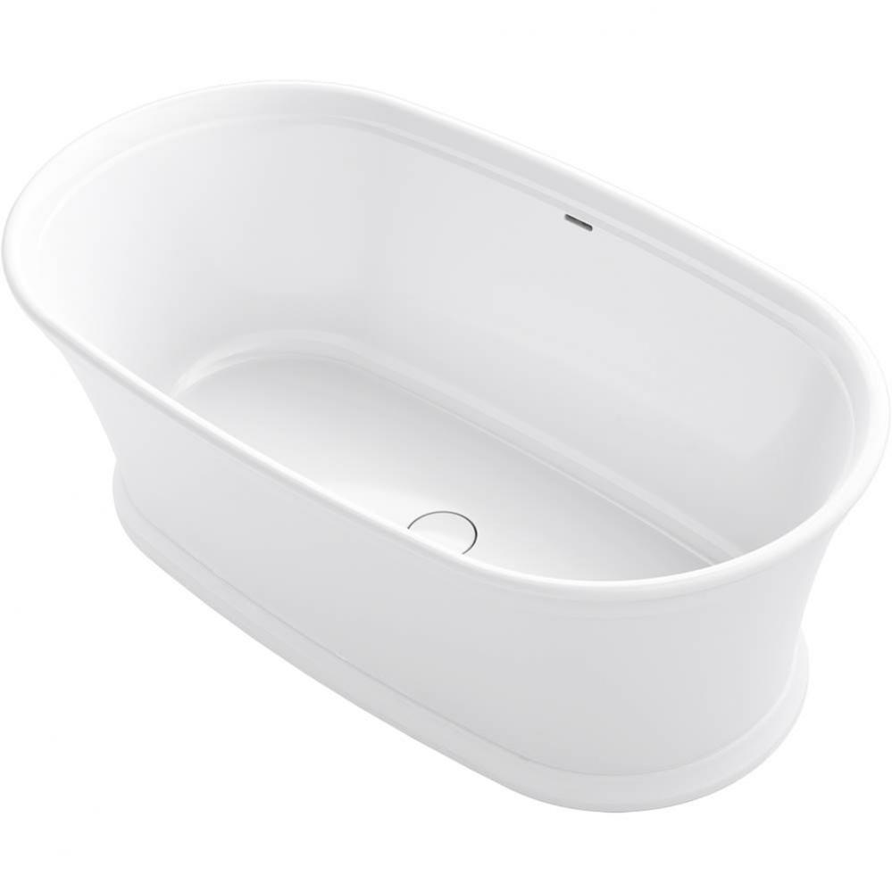 Memoirs® 60'' x 34'' freestanding bath with center toe-tap drain