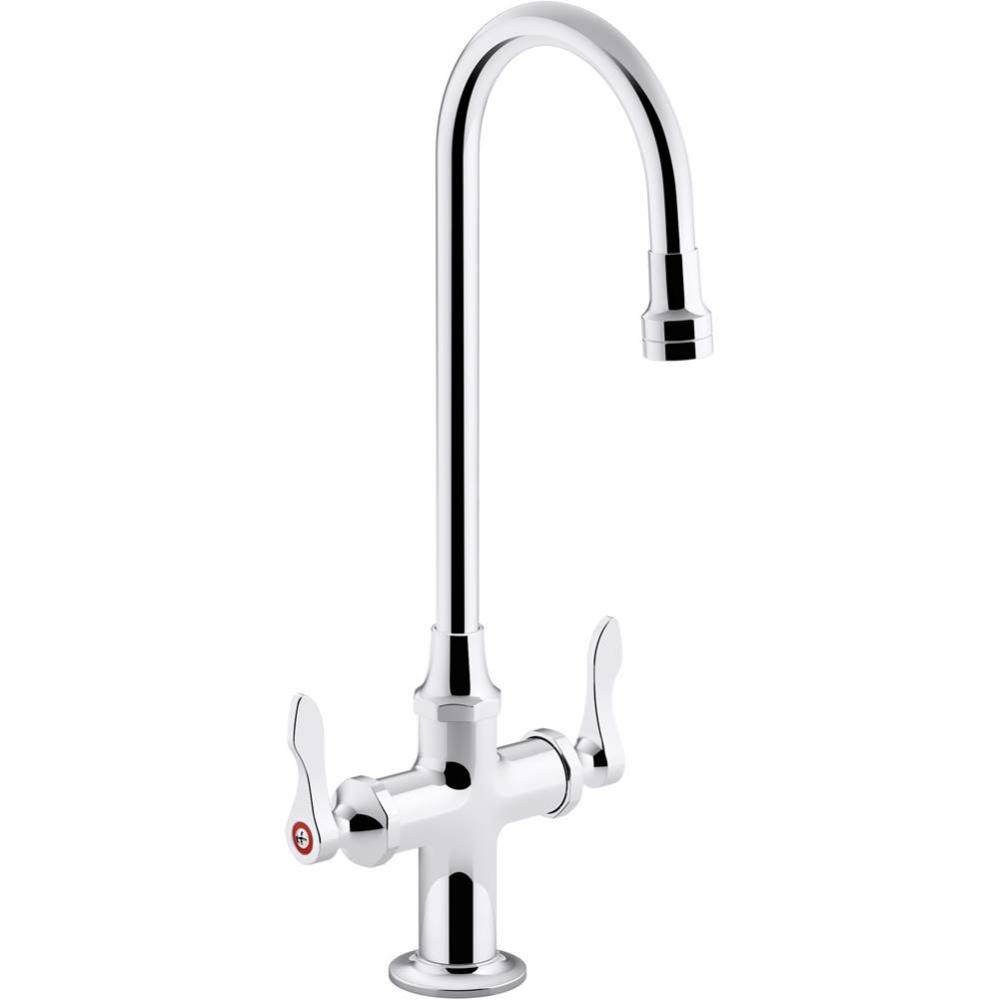 Triton® Bowe® 0.5 gpm monoblock gooseneck bathroom sink faucet with laminar flow and lev