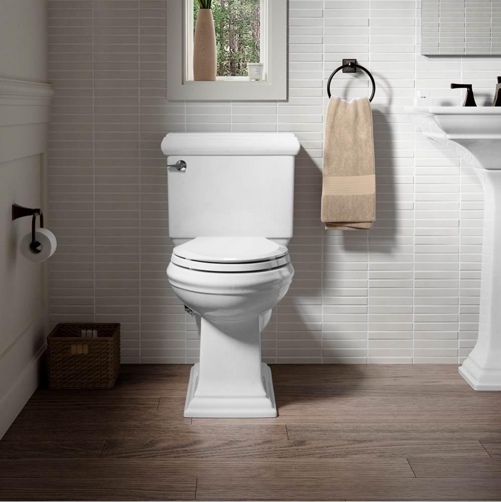 Memoirs Classic 2-Piece 1.28 GPF Single Flush Elongated Toilet in White with Cachet Q3 Toilet Seat