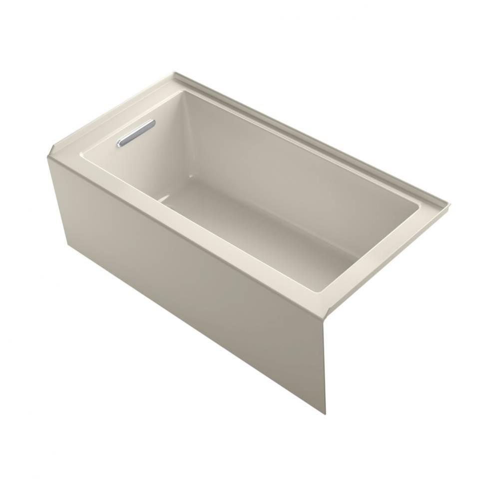 Underscore 60 In. x 30 In. Alcove Bath with Integral Apron, Integral Flange and Left-Hand Drain
