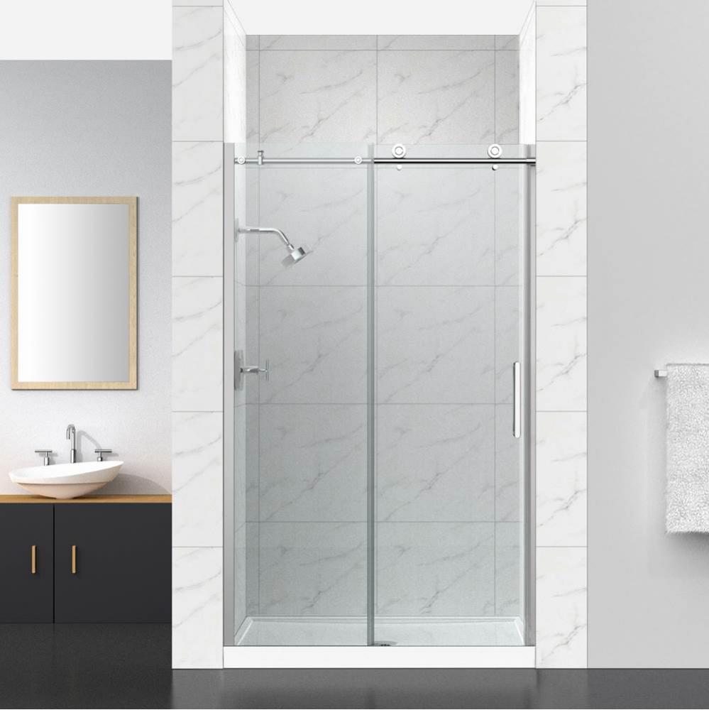 Composed™ Sliding shower door, 78'' H x 44-5/8 - 47-7/8'' W, with 3/8'&