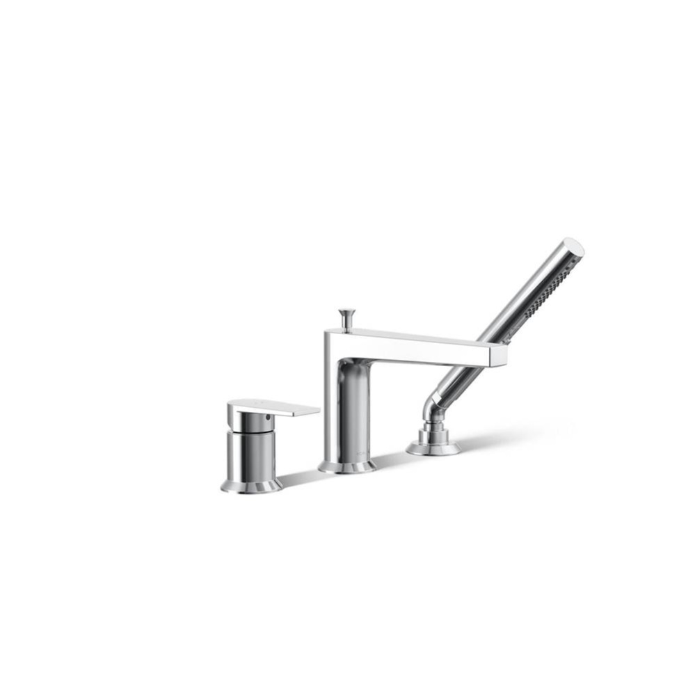 Taut® Deck-mount bath faucet with handshower