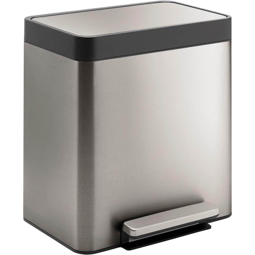 8-gallon compact stainless steel step can