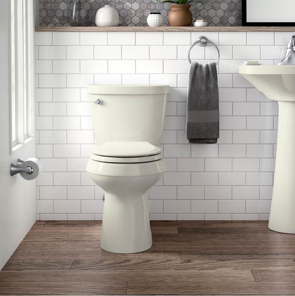 Cimarron Comfort Height 2-Piece 1.28 GPF Round Toilet in Biscuit with Cachet Q3 Toilet Seat
