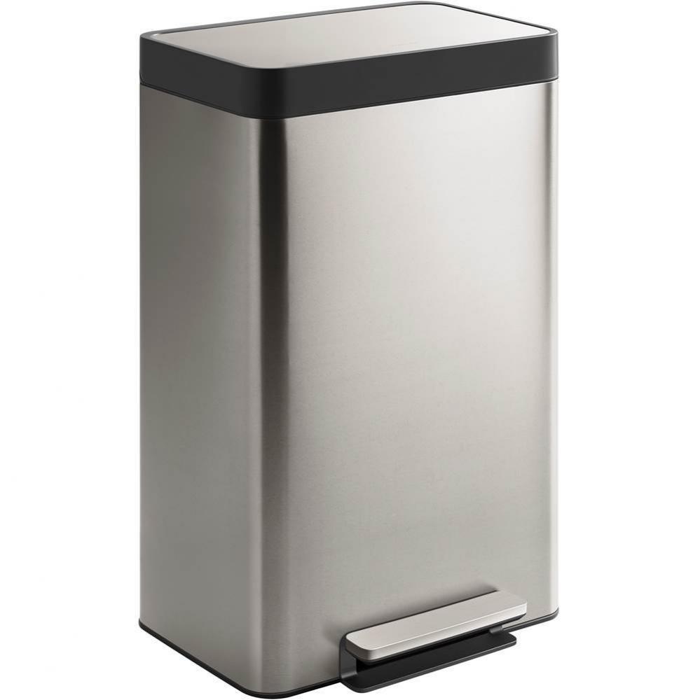 13-gallon stainless steel step trash can