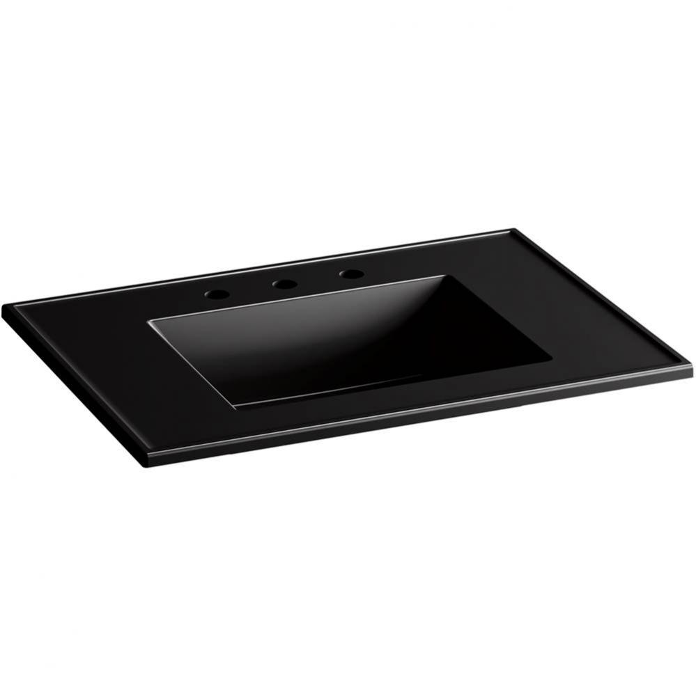 Ceramic/Impressions® 31'' Vitreous china vanity top with integrated rectangular sin