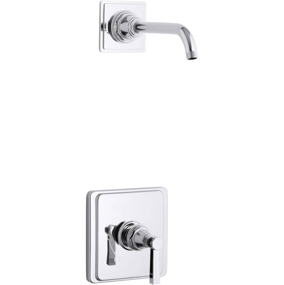 Pinstripe® Rite-Temp® shower trim set with lever handle, less showerhead