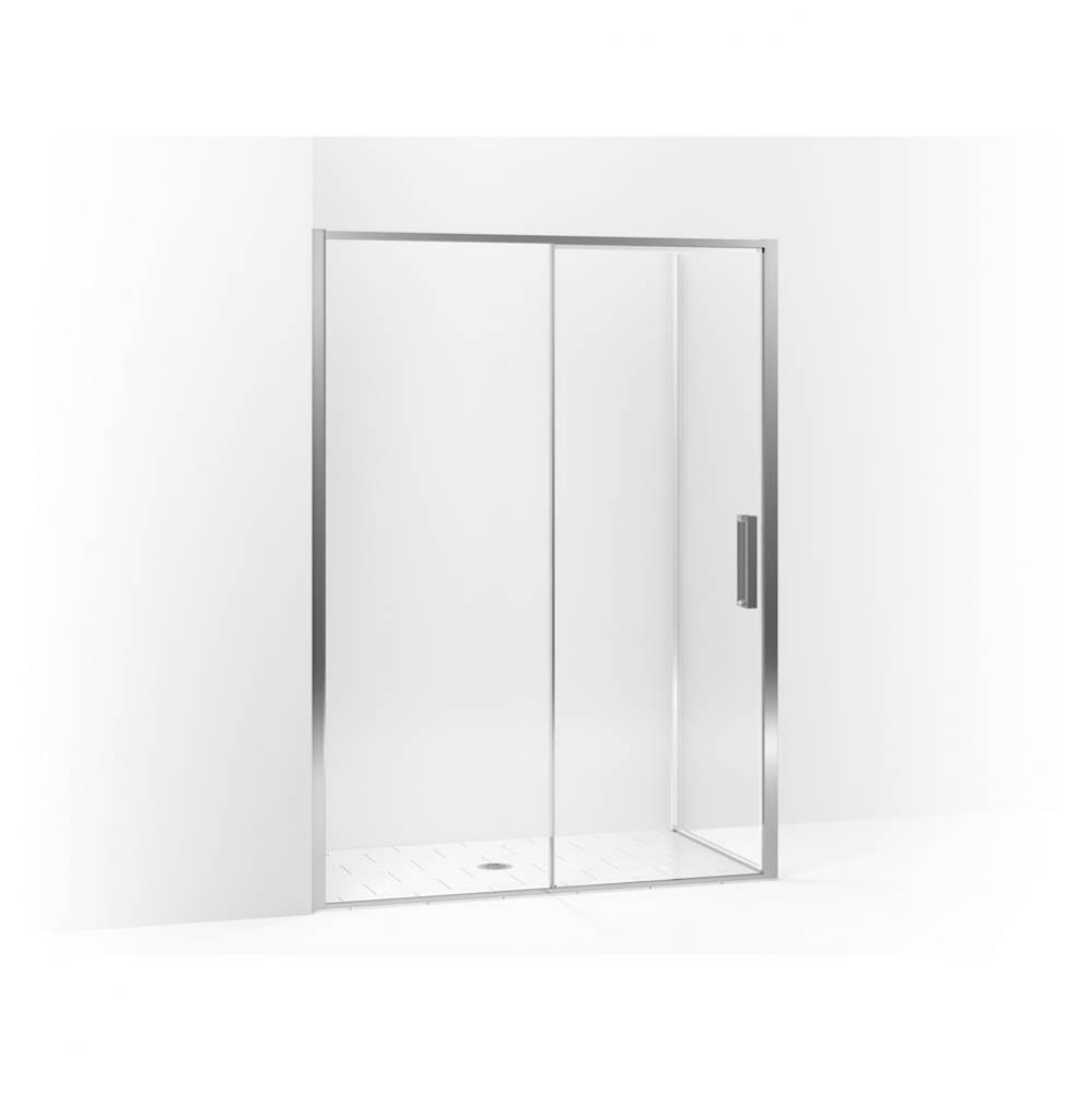 Torsion® Frameless sliding shower door with return panel, 77'' H x 57-1/2 - 59-1/16
