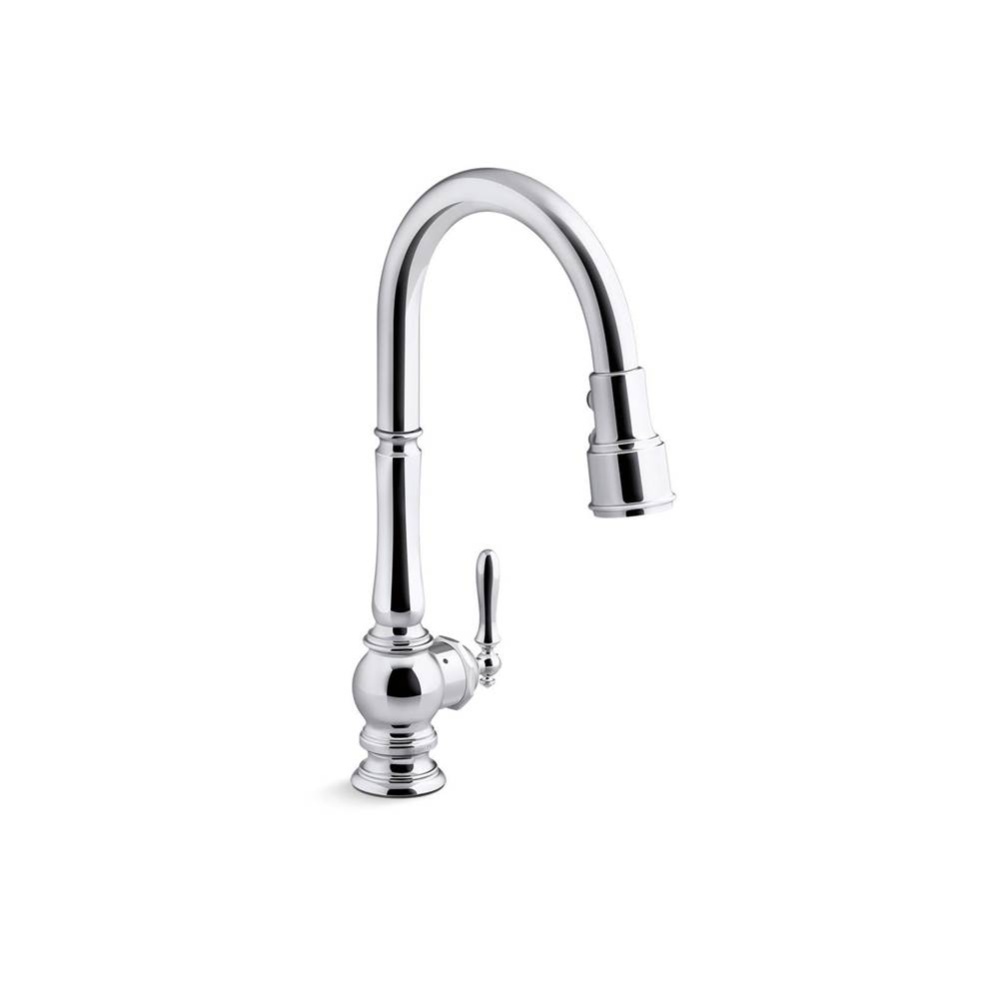 Artifacts® Touchless pull-down kitchen sink faucet with KOHLER® Konnect™ and three-fun