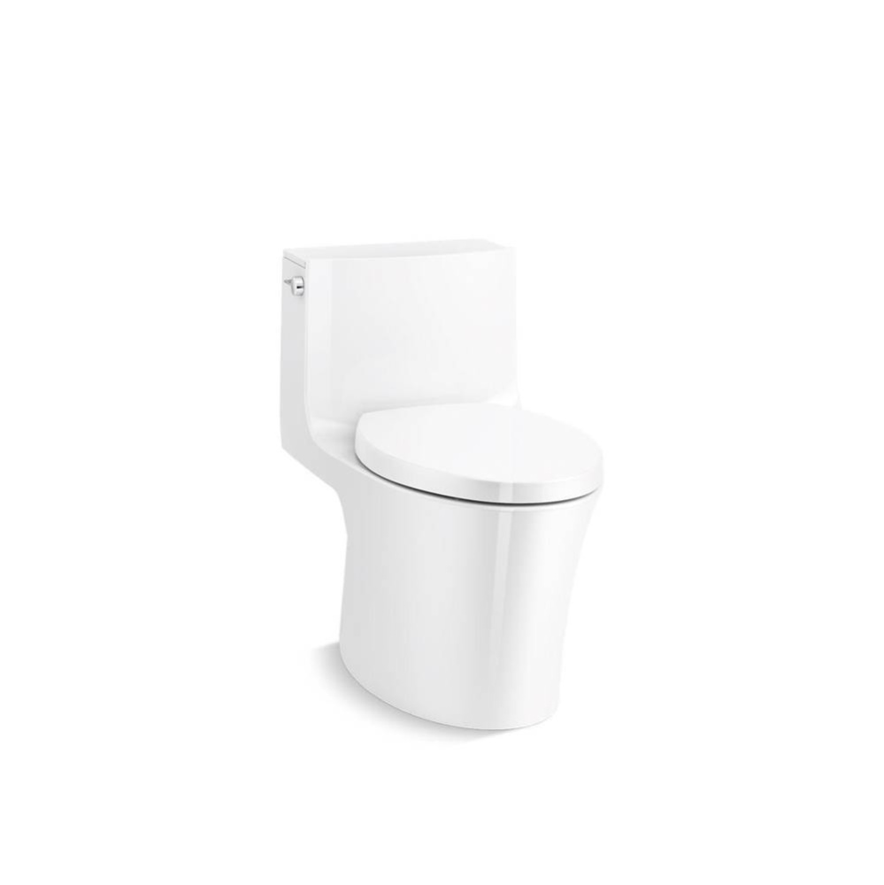 Veil® One-piece elongated toilet with skirted trapway, dual-flush