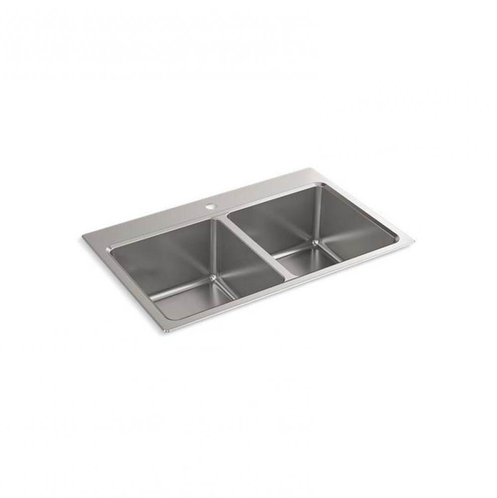 Prologue® 33'' top-/undermount double-bowl kitchen sink