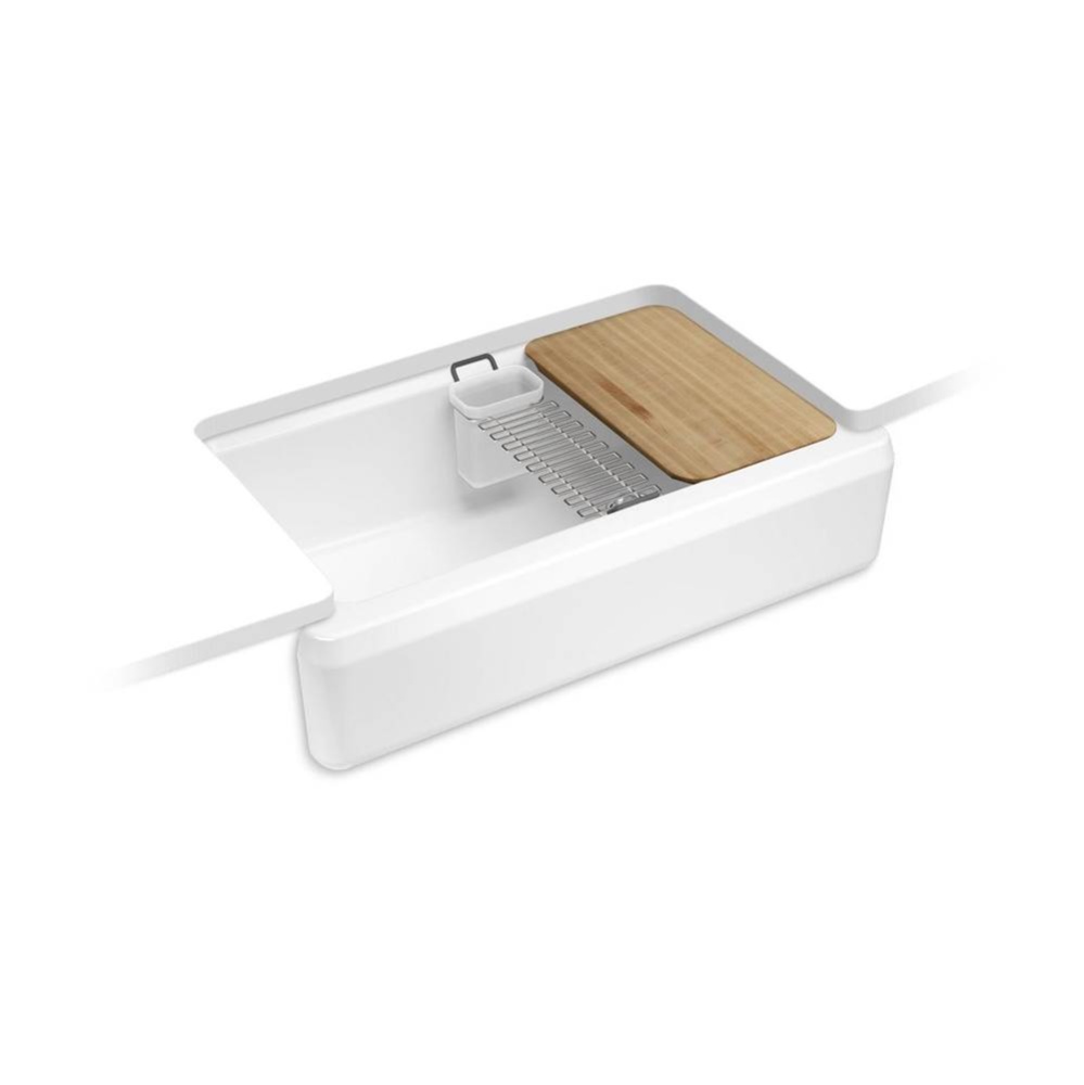 Riverby® 35-3/4'' undermount single-bowl farmhouse workstation kitchen sink