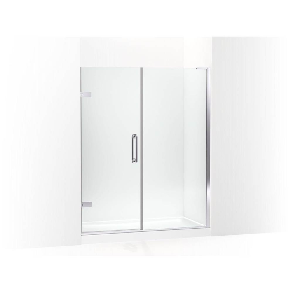 Components™ Frameless pivot shower door, 71-3/4'' H x 57-1/4 - 58'' W, with