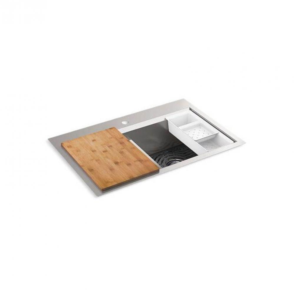 Task™ Smart Divide® Smart Divide® 33'' top-/undermount double-bowl workstati