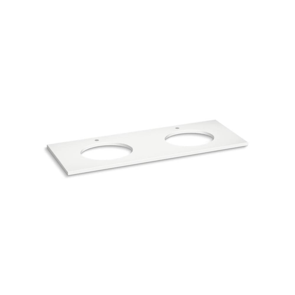 Silestone® quartz 61'' vanity top with double oval cutouts