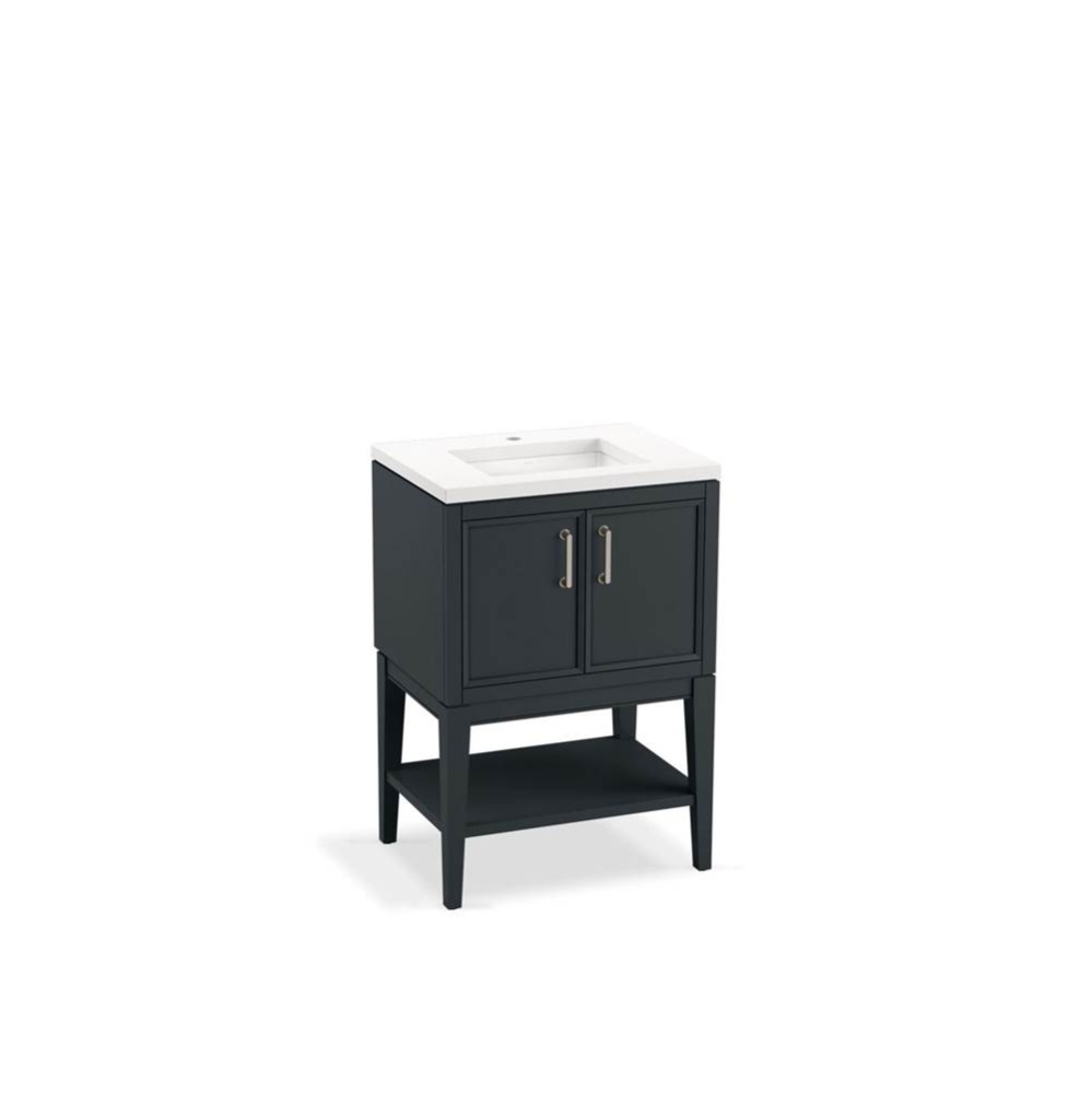 Winnow® 24'' bathroom vanity cabinet with sink and quartz top