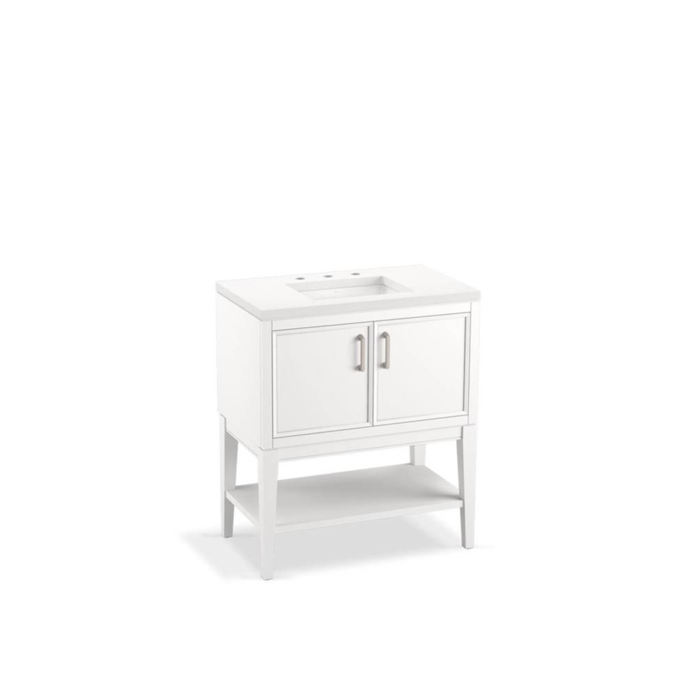 Winnow® 30'' bathroom vanity cabinet with sink and quartz top
