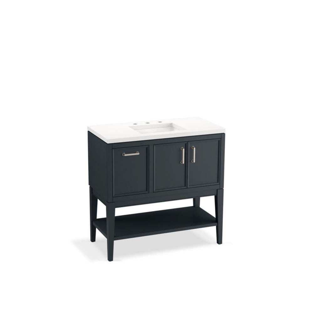 Winnow® 36'' bathroom vanity cabinet with sink and quartz top