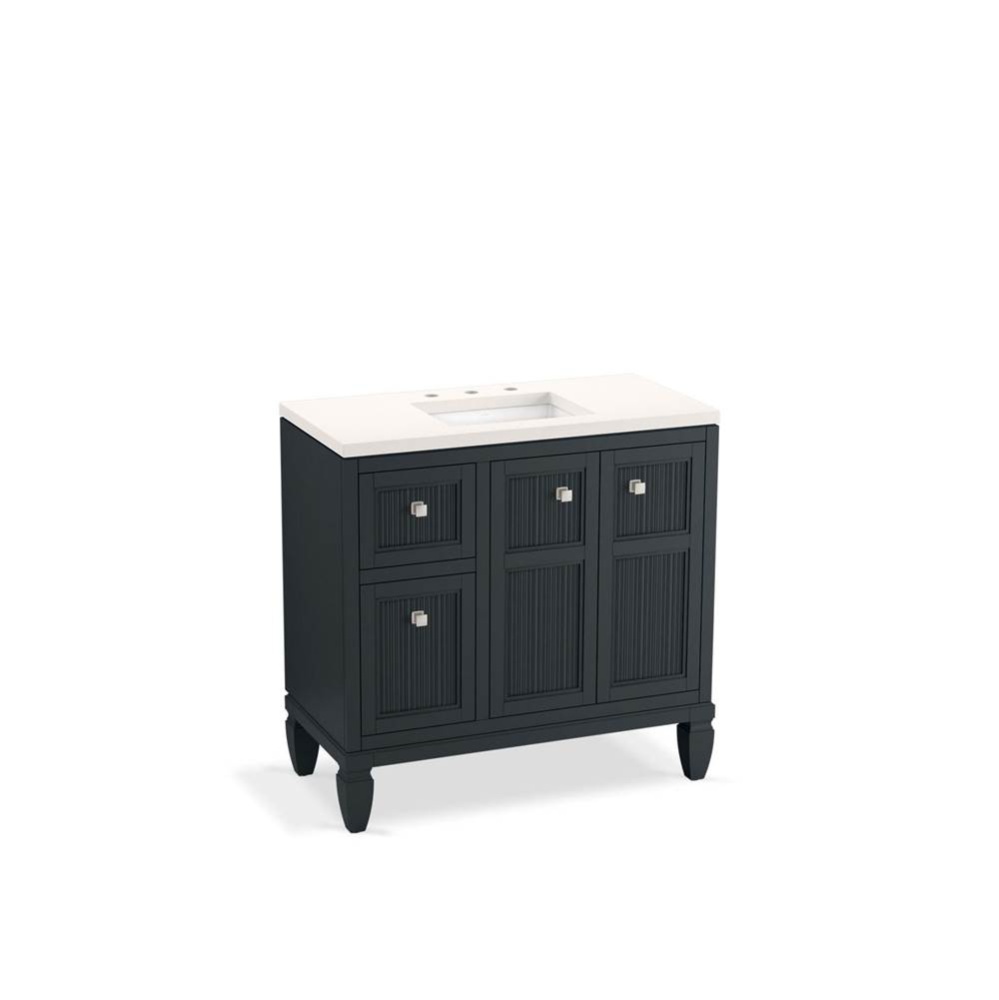 Hearthaven® 36'' bathroom vanity cabinet with sink and quartz top