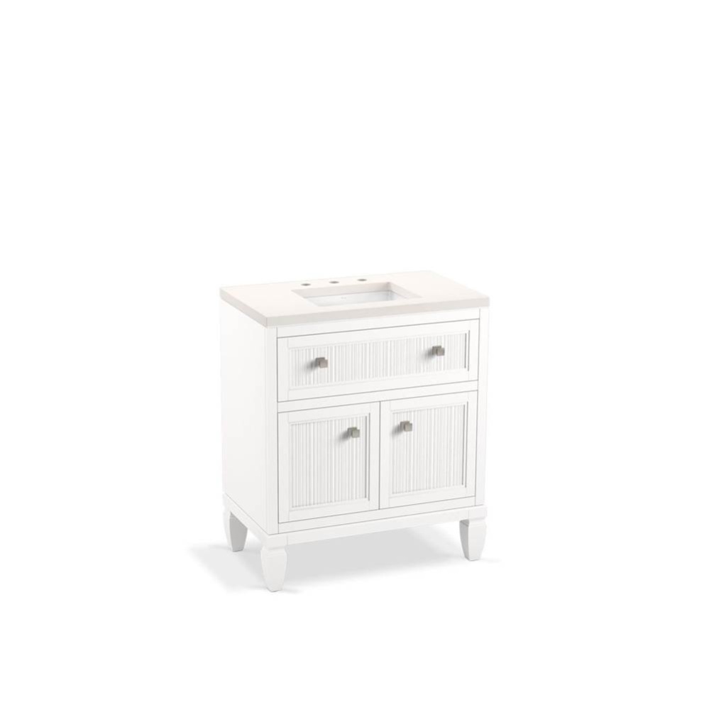 Hearthaven® 30'' bathroom vanity cabinet with sink and quartz top