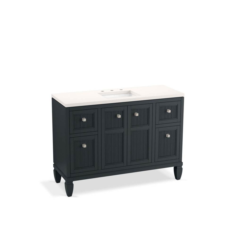 Hearthaven® 48'' bathroom vanity cabinet with sink and quartz top