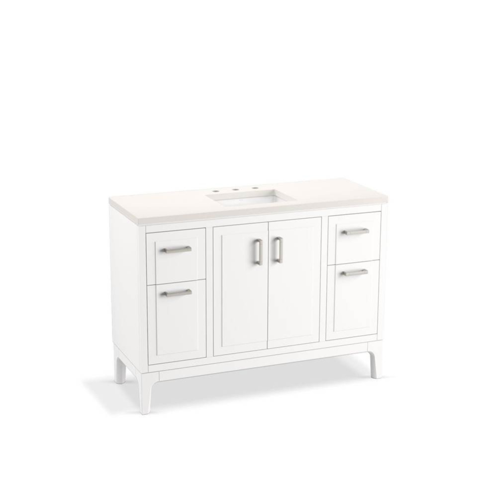 Seer® 48'' bathroom vanity cabinet with sink and quartz top
