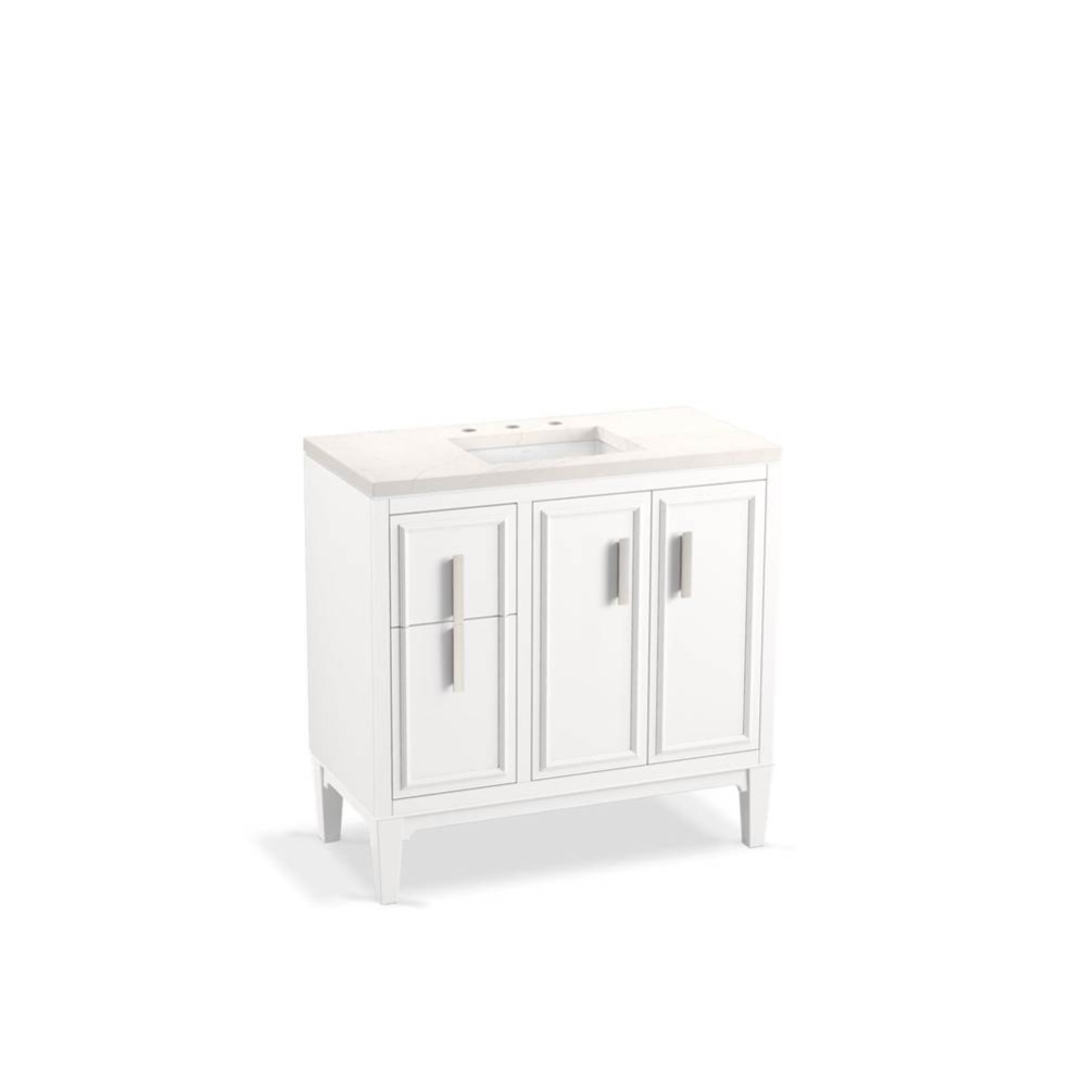 Southerk® 36'' bathroom vanity cabinet with sink and quartz top
