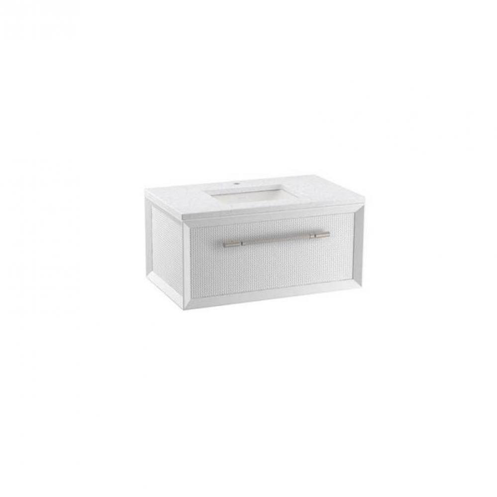 Enivo® 36'' wall-hung bathroom vanity cabinet with sink and quartz top