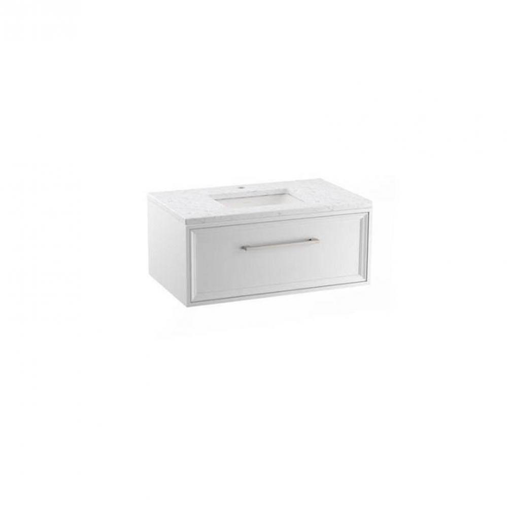 36'' wall-hung bathroom vanity cabinet with sink and quartz top