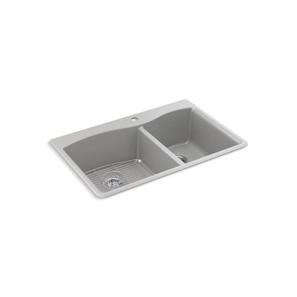 Kennon® 33'' top-/undermount double-bowl kitchen sink