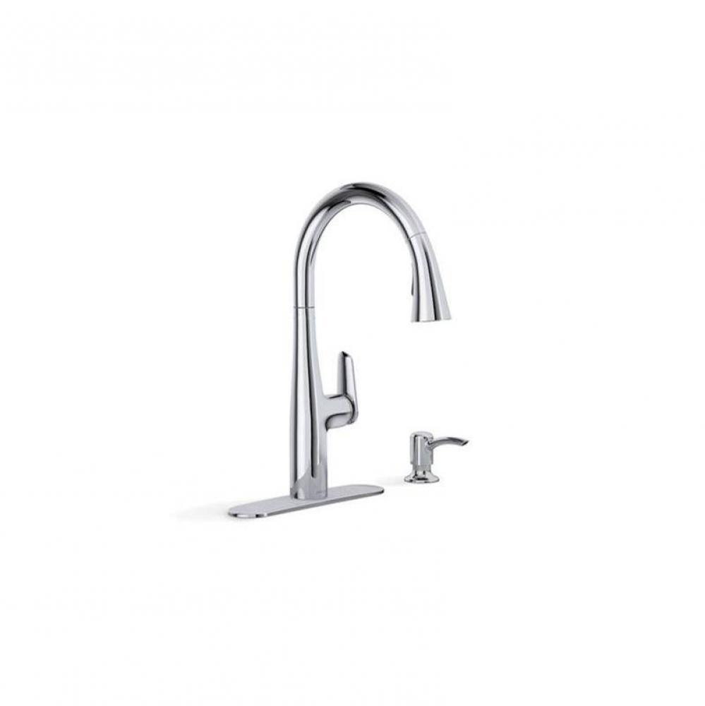 Easmor™ Pull-down kitchen sink faucet with soap/lotion dispenser