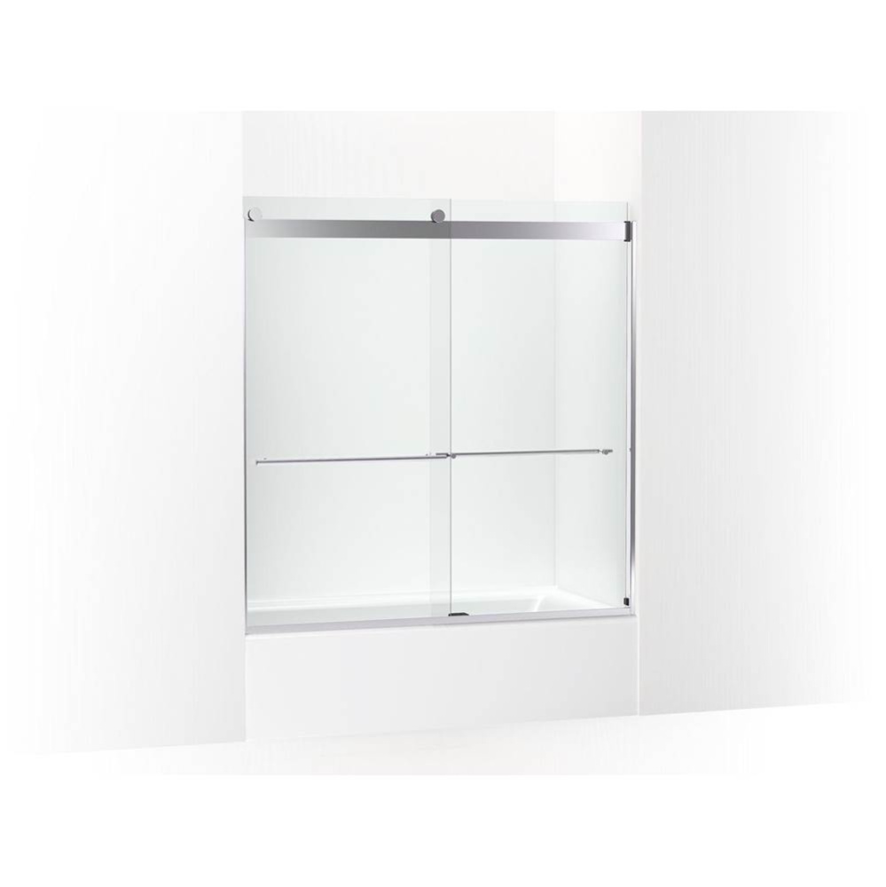 Levity® Plus Frameless sliding bath door, 61-9/16'' H x 56-5/8 - 59-5/8''
