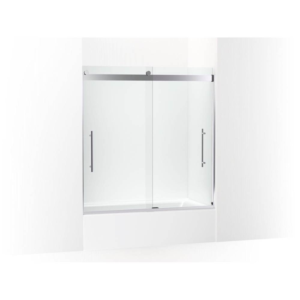 Levity® Plus Frameless sliding bath door, 61-9/16'' H x 56-5/8 - 59-5/8''