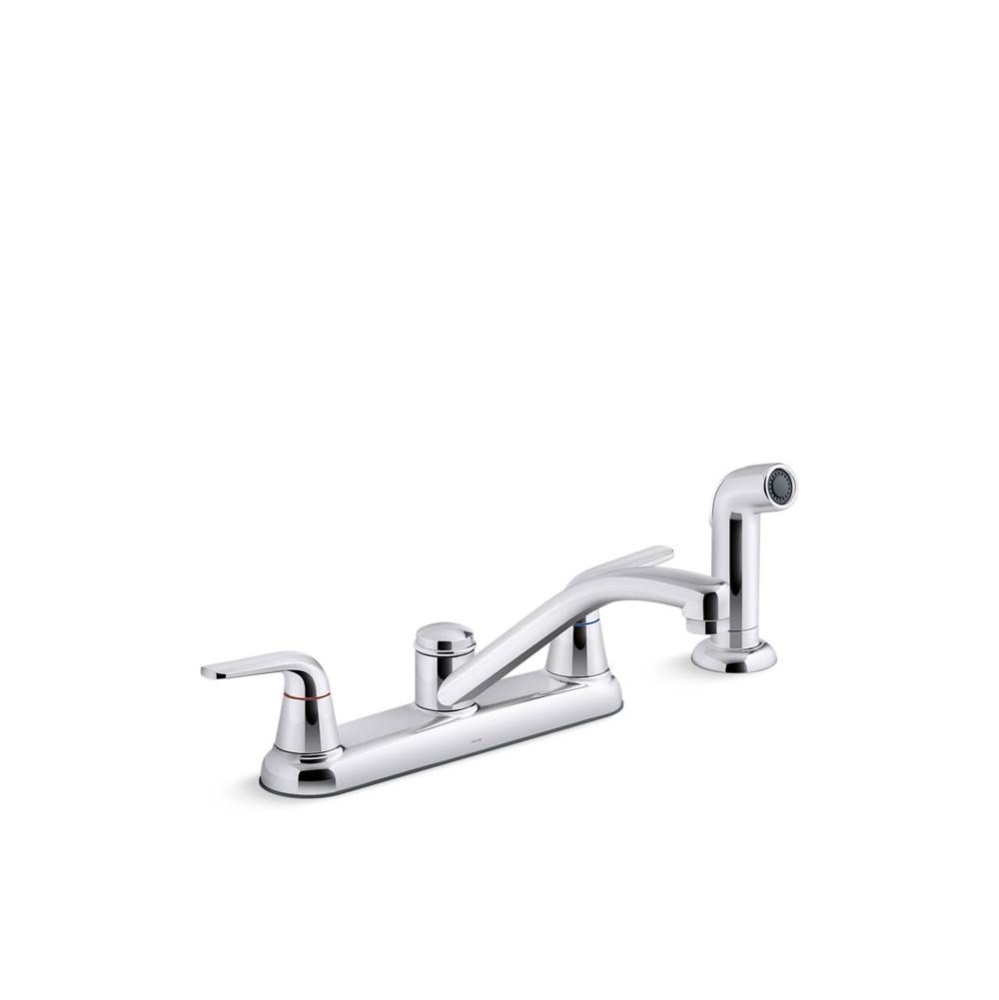 Jolt® Two-handle kitchen sink faucet with side sprayer