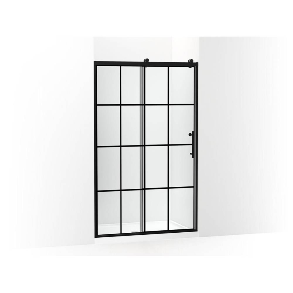 Rely® 77'' H sliding shower door with 3/8''-thick glass