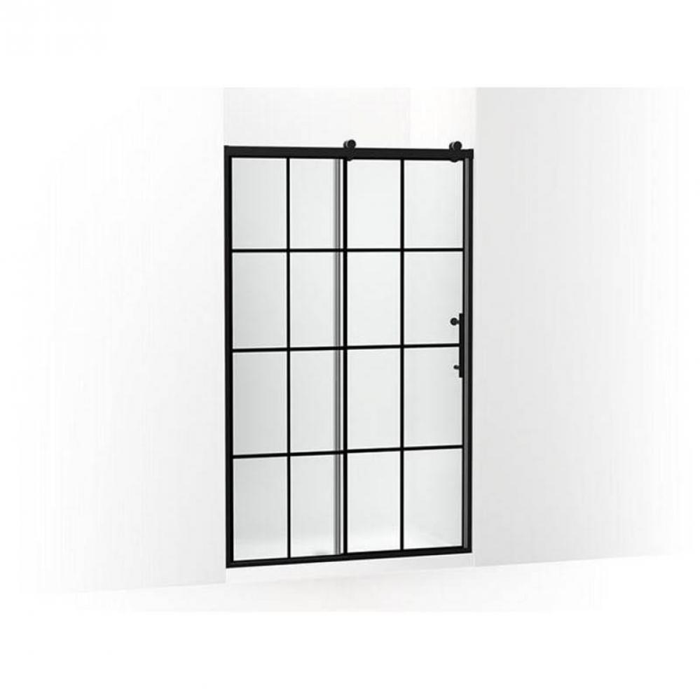 Rely® 77'' H sliding shower door with 3/8''-thick glass