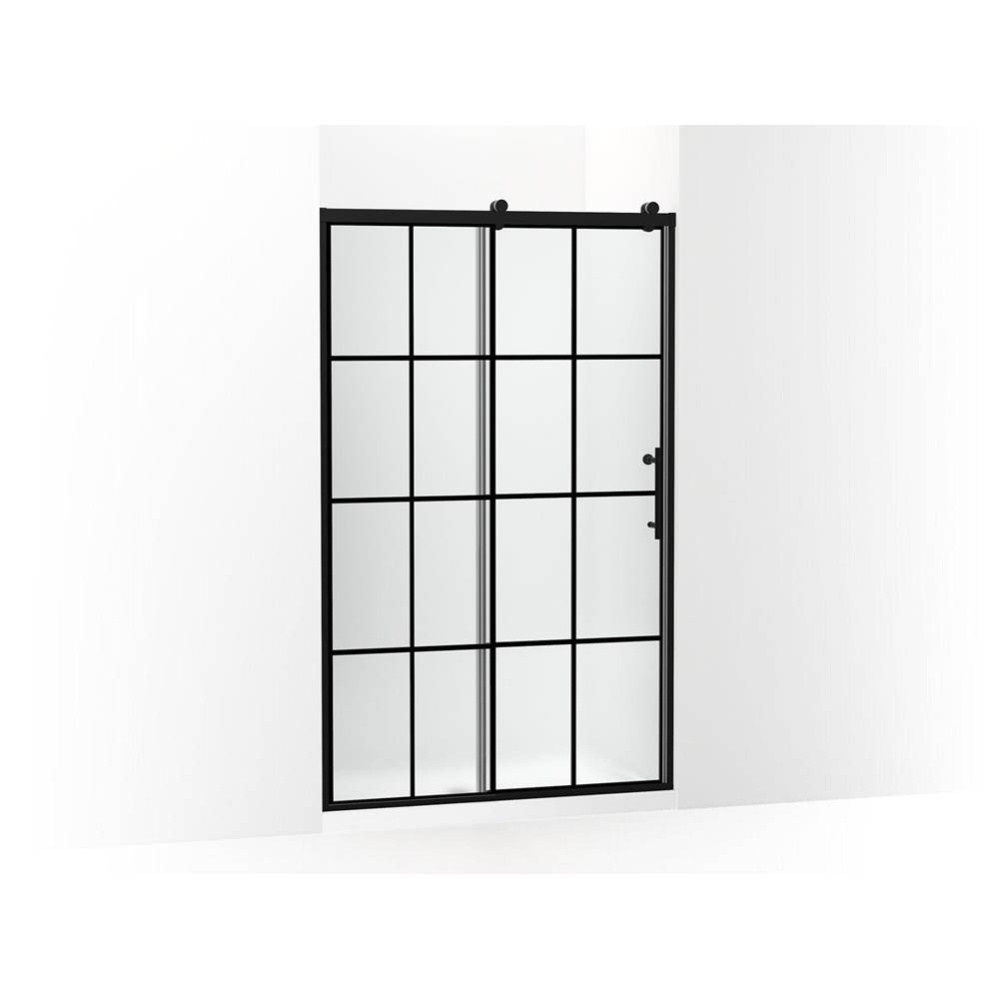 Rely® 77'' H sliding shower door with 3/8''-thick glass